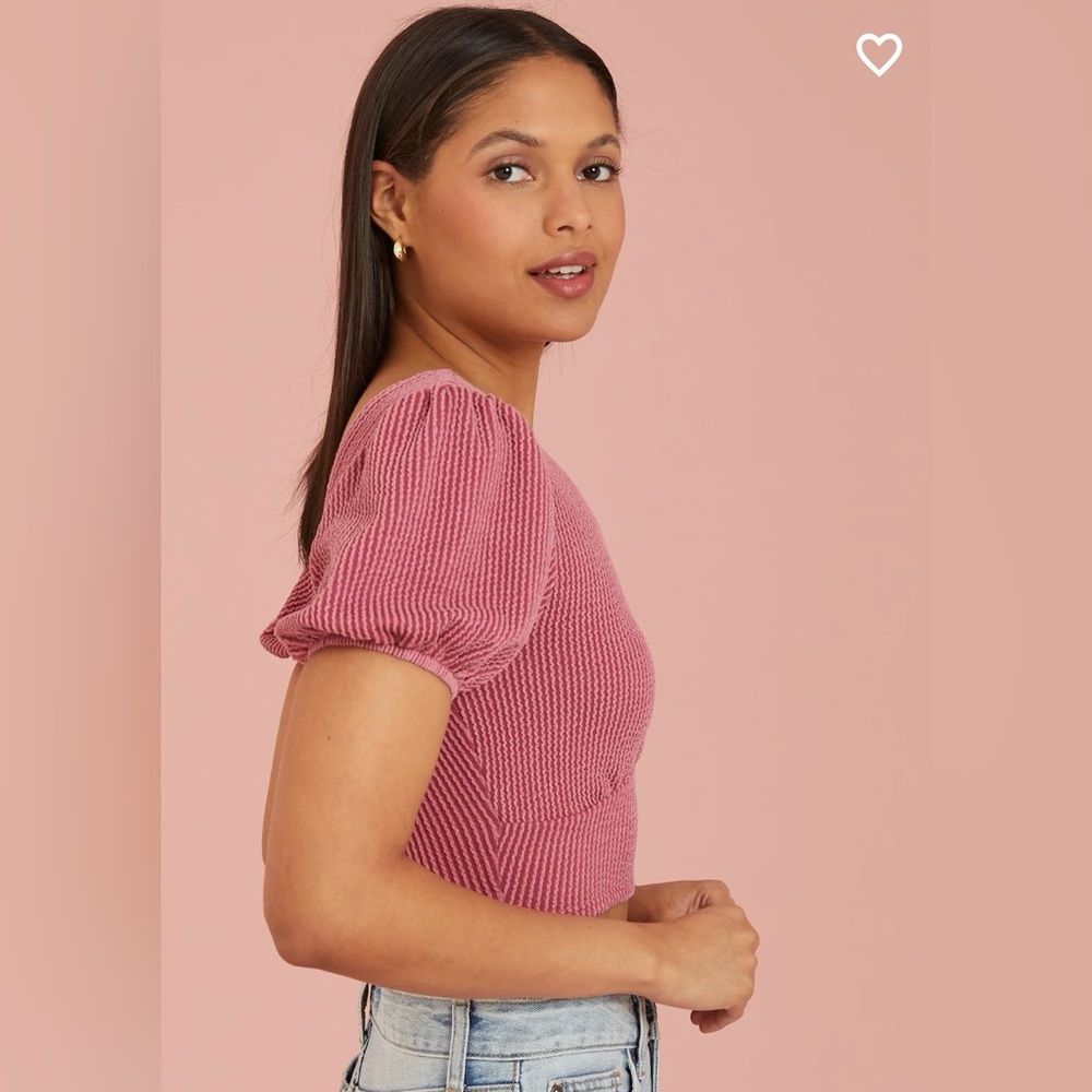 NWT Altar’d State Ribbed Top Mauve-Dark XS